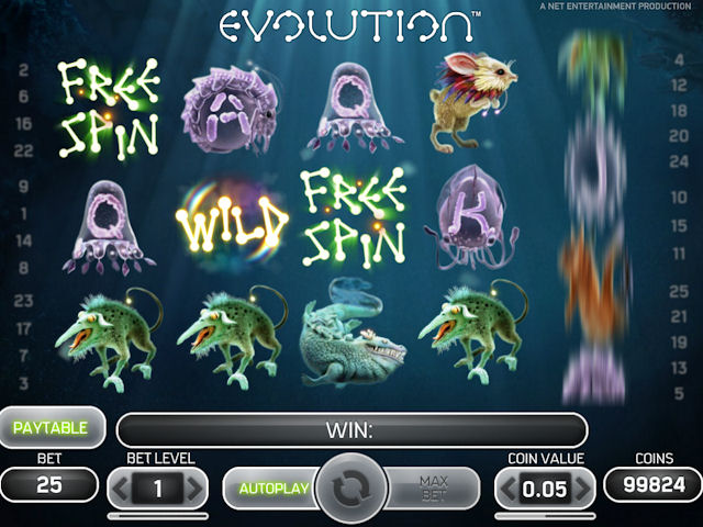 Evolution™, 5 celiņu spēļu automāti
